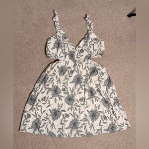 Abercrombie and Fitch Ruffle Cut-Out Floral Mini-dress